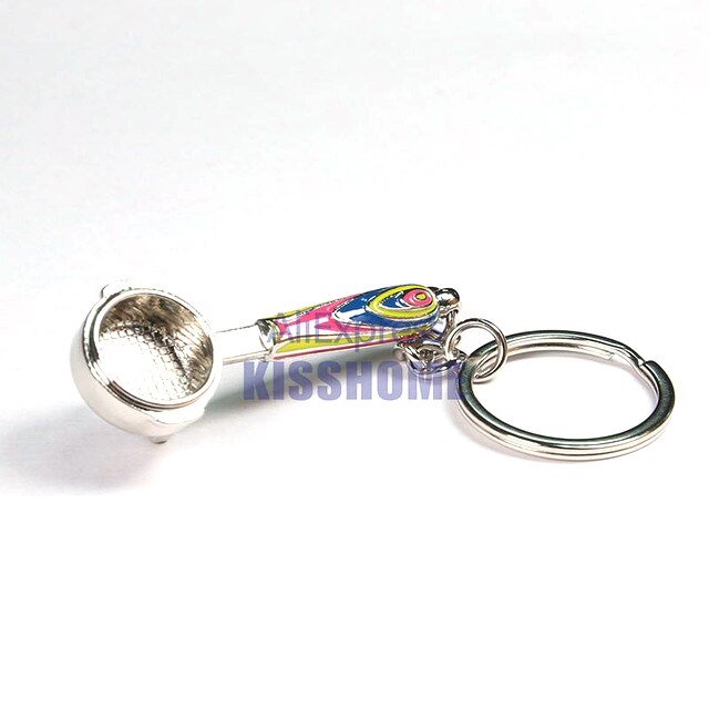 Barista Koffie Tamper Sleutelhanger - Espresso Accessoires - Draagbare Koffie - Metalen Handvat: Diepblauw