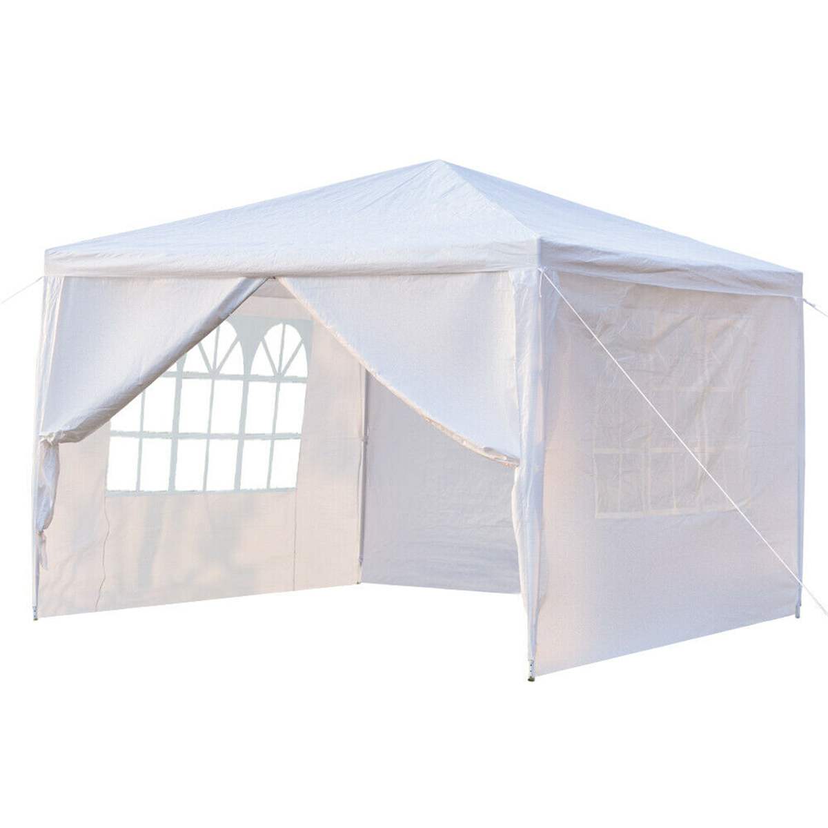 Oxford Cloth Party Tent Wall Sides Waterproof Garden Patio Outdoor Canopy 3x3m Sun Wall Sunshade Shelter Tarp Sidewall Sunshade: White