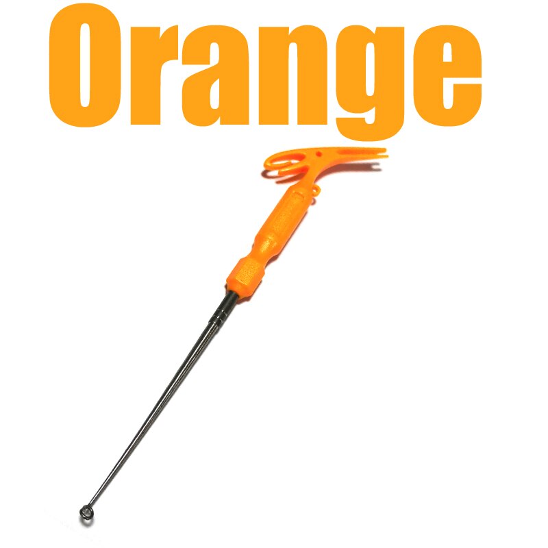 MNFT-herramientas universales de pesca para anudar clavos, removedor de anzuelos, lazo de atado rápido, herramienta Tyer y Clip de mosquetón: Orange 1Pcs