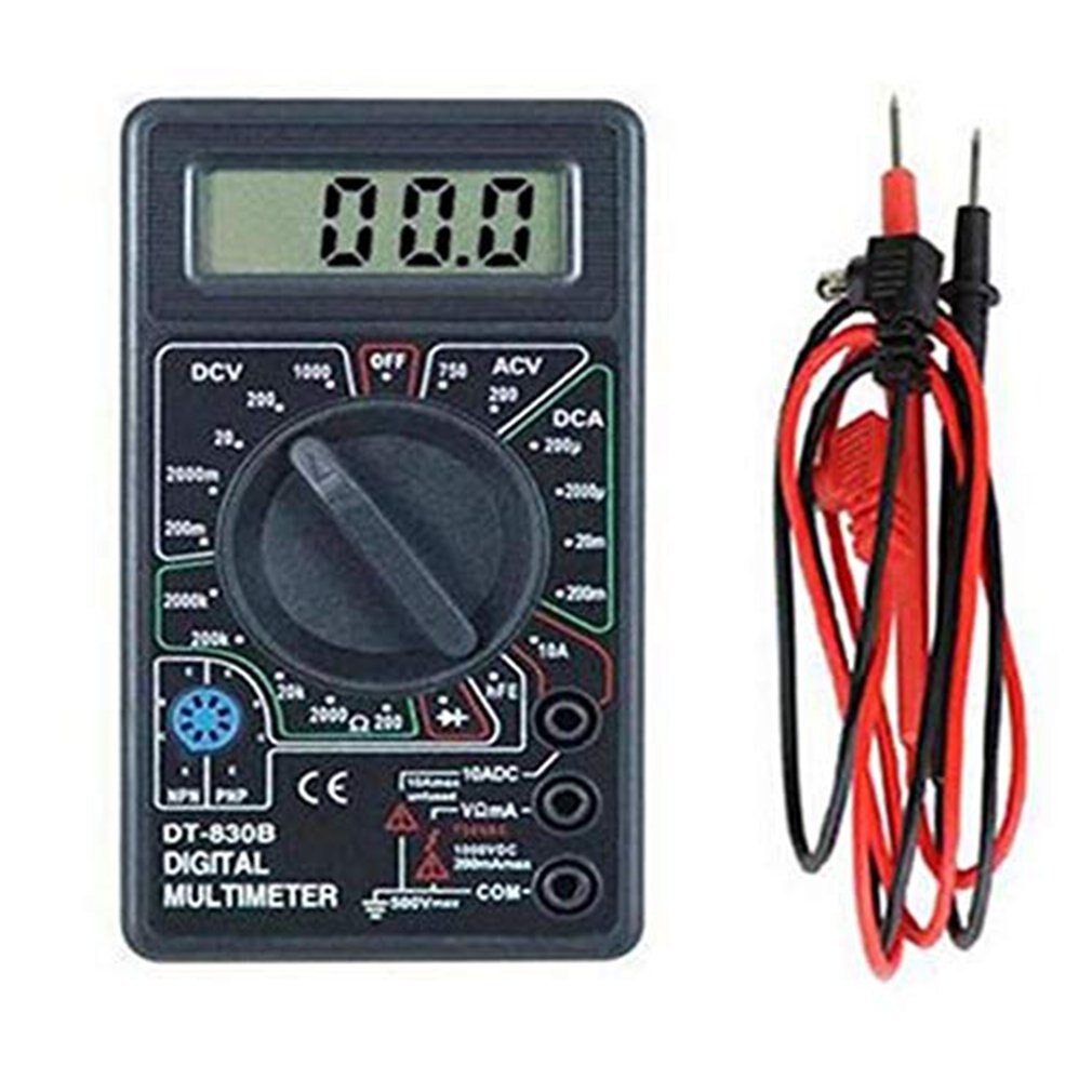 DT830B Multifunctional LCD Display Compact Digital Multimeter Electric Ammeter Voltmeter Resistance Capacitance Tester Tool