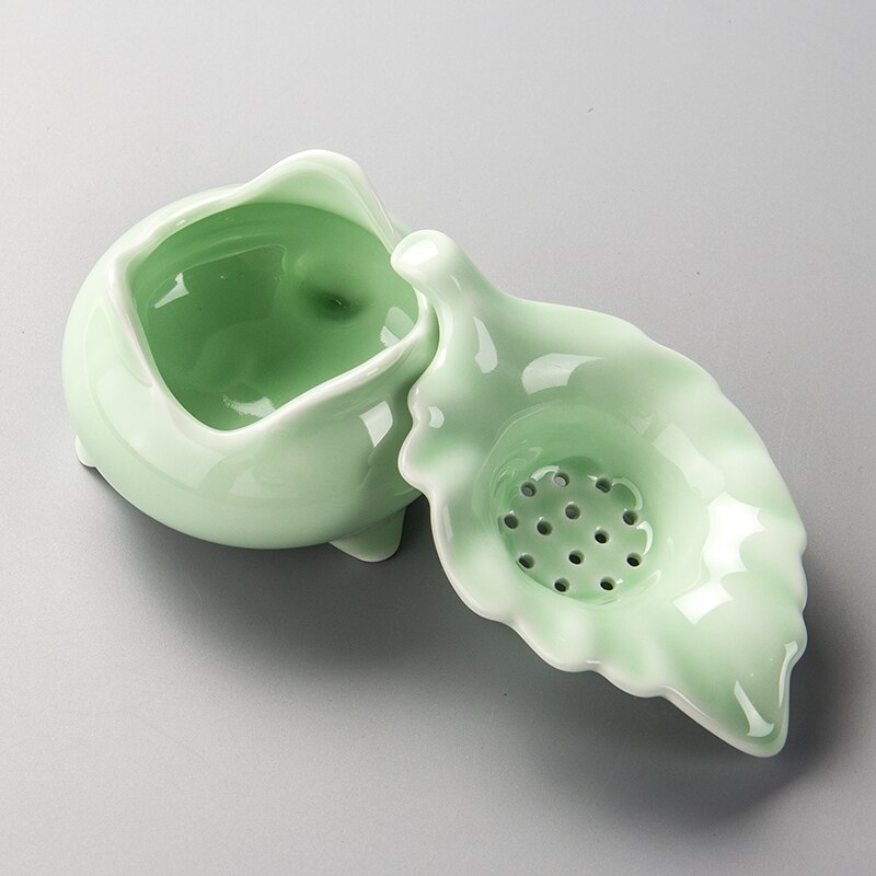 Tesil lösa blad tekopp porslin kung fu teset celadon tefilter infusor  d017
