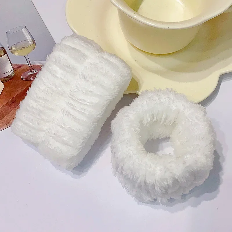 Muñequera de microfibra para lavado de muñeca, toalla, muñequera, Scrunchies para lavarse la cara, muñequera absorbente, diadema para mujer: Gris