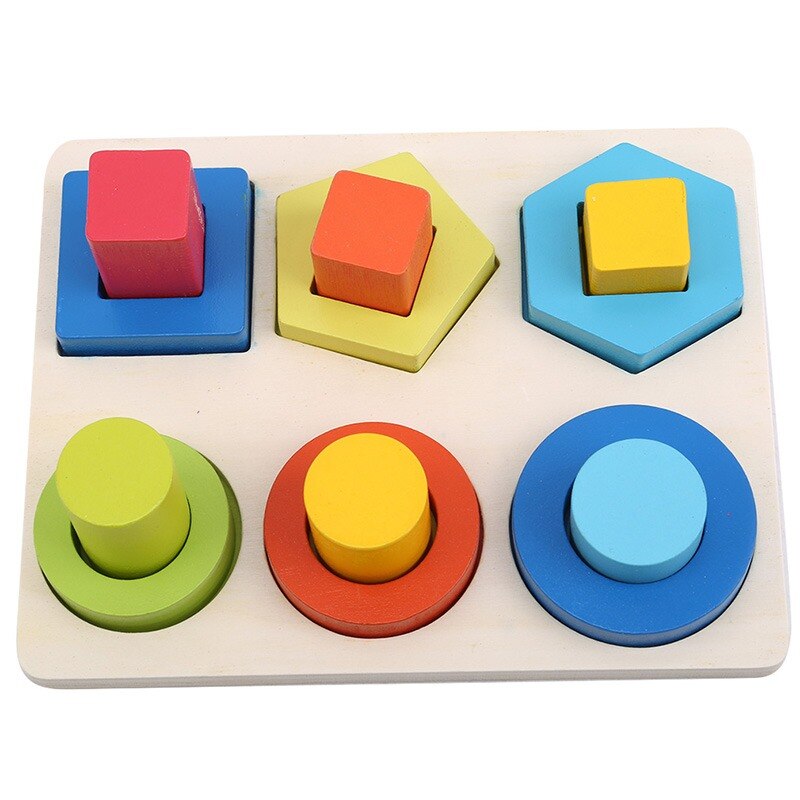 Forme in legno Geometriche Ordinamento Matematica Montessori Di Puzzle Colorato di Apprendimento In Età Prescolare Gioco Educativo Giocattoli Del Bambino del bambino: 769387