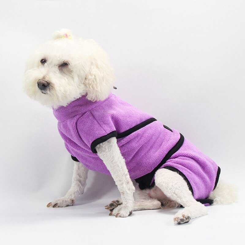 Einfarbig Haustier Bademantel Katze Hunde Winter Mantel Schlecht Pyjama Mikrofaser Saugfähigen Trocknen Handtuch für Alle Hund Rassen Pitbull Kleidung