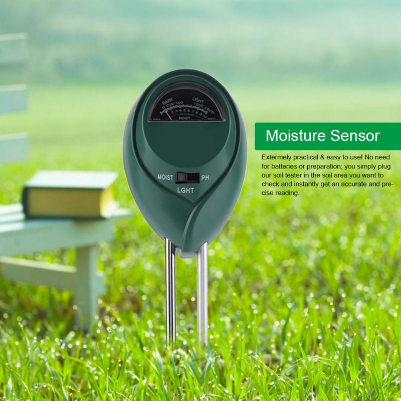 3 in 1 Moisture Sensor Meter Soil Water Monitor Hydrometer Farming Plant Flowers Garden