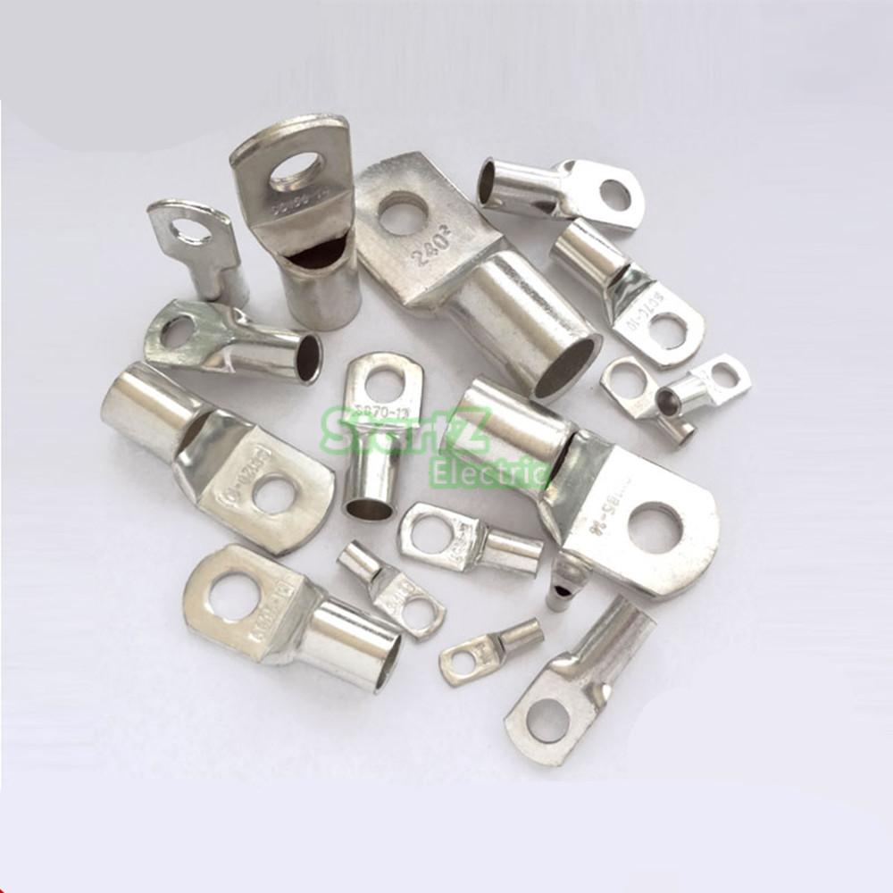 10/50/100pcs SC 10-6 Bolt Hole Tinned Copper Cable lugs Battery Terminals 10mm wire