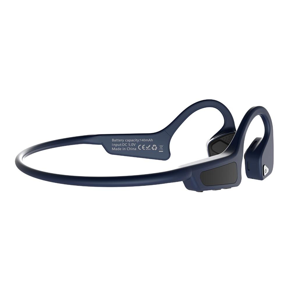 G18 Drahtlose Bluetooth Kopfhörer 5,0 Knochen Leitung Kopfhörer draussen Sport Headset mit Mikrofon Freisprecheinrichtung Kopfhörer: Blau