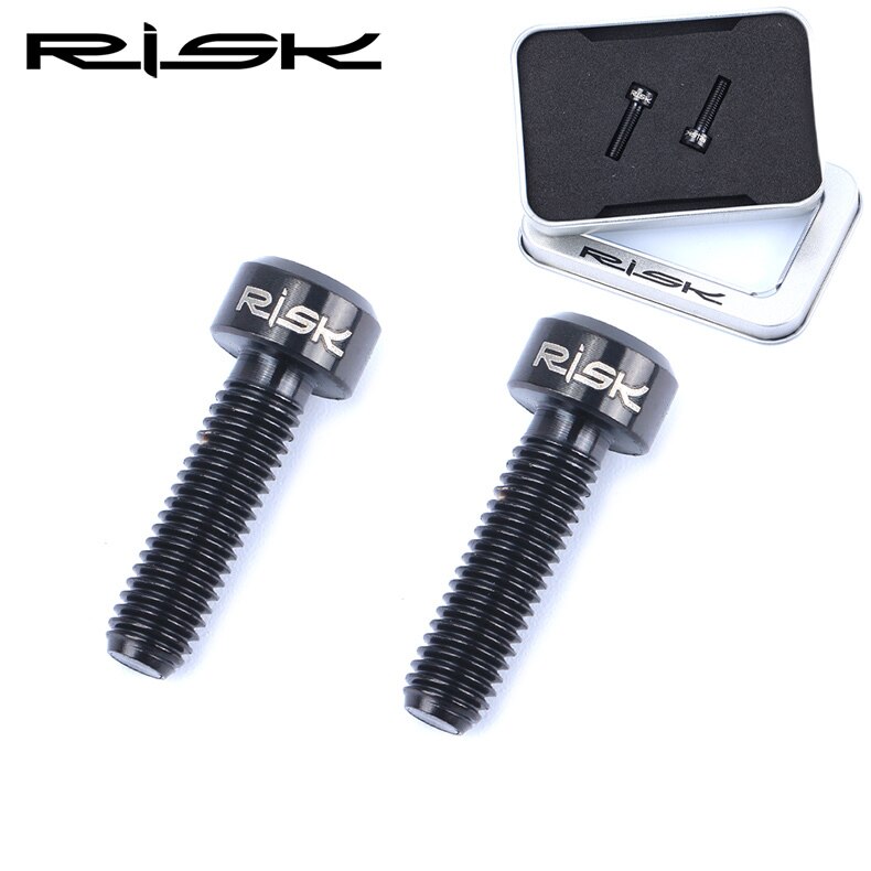 2 stücke M5x18mm Fahrrad Bremshebel Schrauben Titan Legierung Hohl Rabatt Bremse Befestigt Schraube Mountainbike Sitz Post Klemme bolzen: Säule Kopf Schwarz