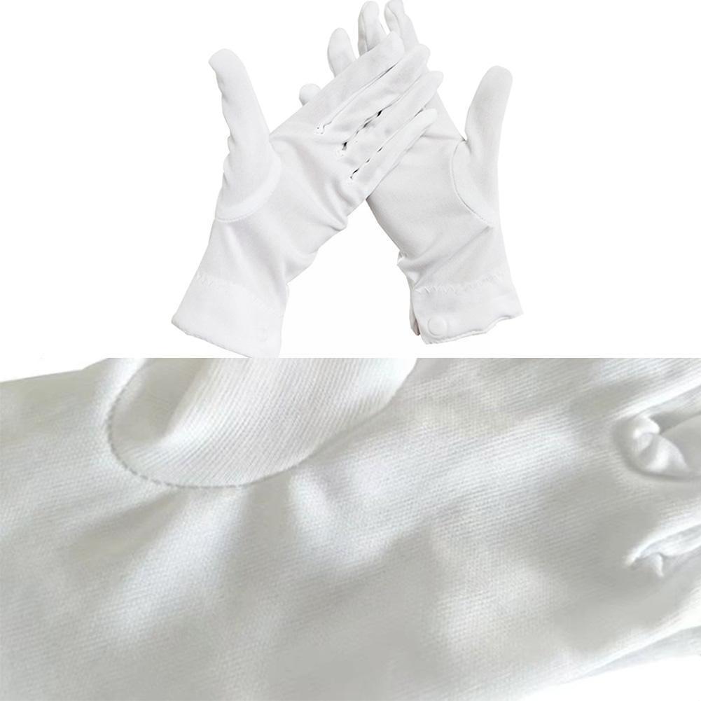 Mannen Katoenen Witte Handschoenen Smoking Handschoenen Formele Uniform Gentleman Guard Butler Witte Handschoenen Puur Katoen