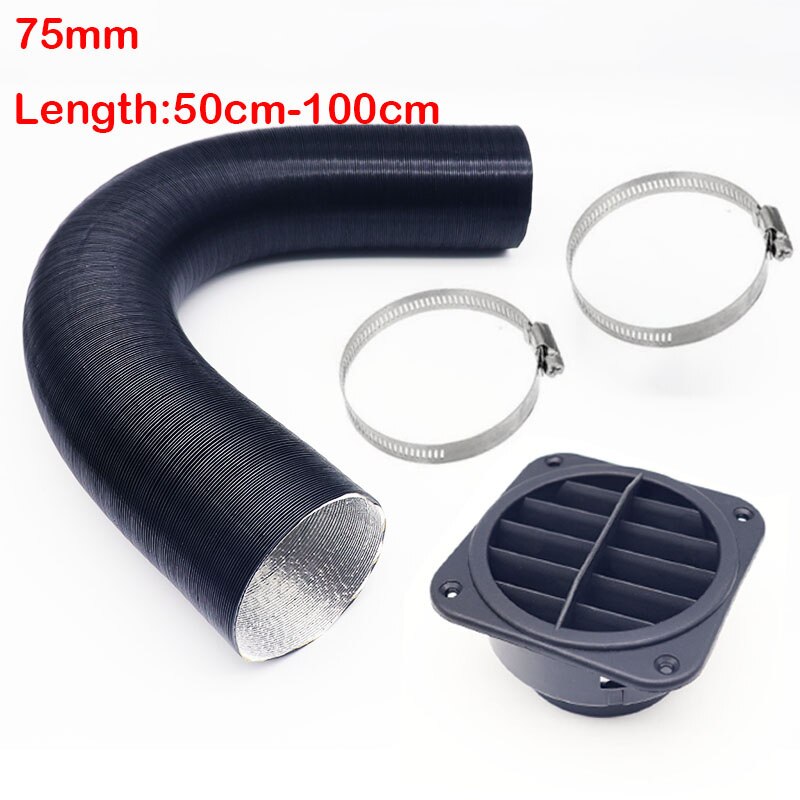 75mm / 60mm/42mm Diesel Heater Duct Hose Pipe Air Duct Air Vent Outlet Hose Clip For Webasto Eberspach Diesel Parking Heater: 75mm