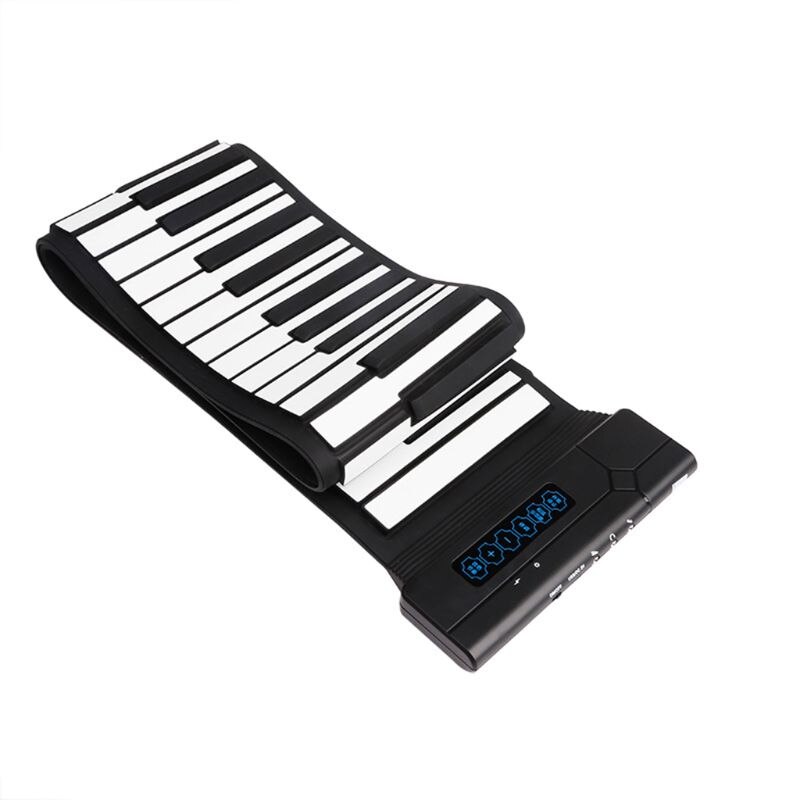 Piano Enroulable 49 Touches Rechargeable – Bluetooth MIDI, Son Surround 4D – Portable, Pliable, Pour Débutants Et Voyages