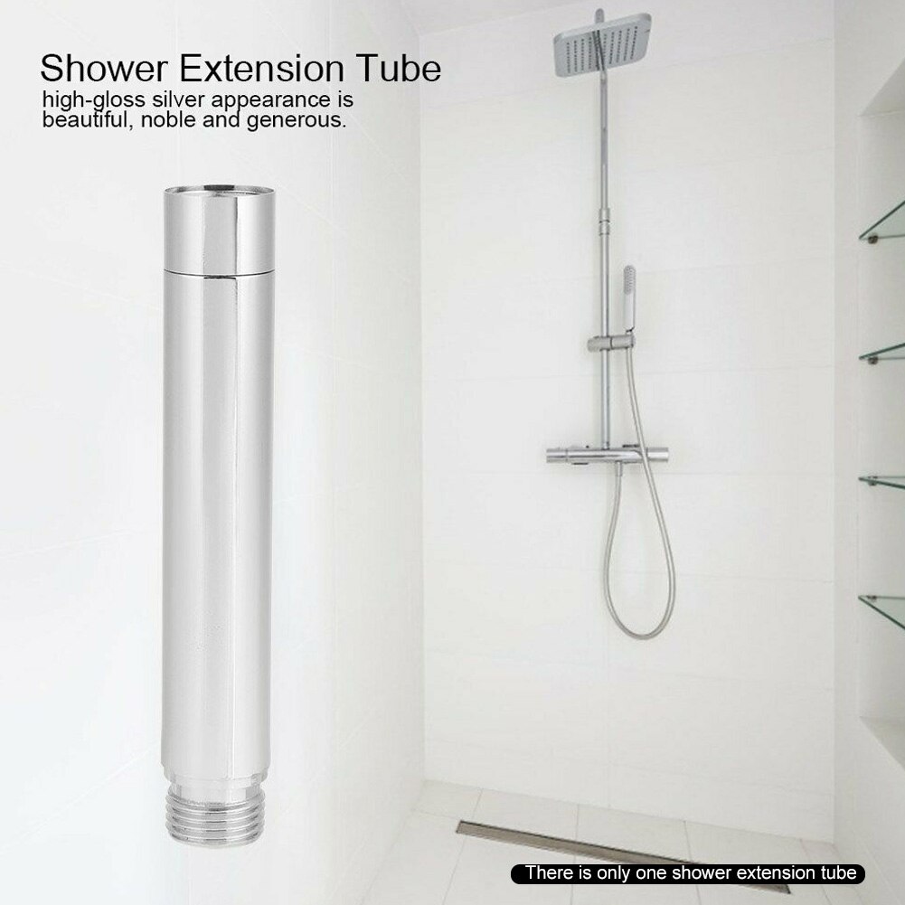 Tubo de extensión de ducha de acero inoxidable de 4 pulgadas, utensilio práctico para el hogar, instalación de plata, duradero, Universal, a prueba de fugas para Baño