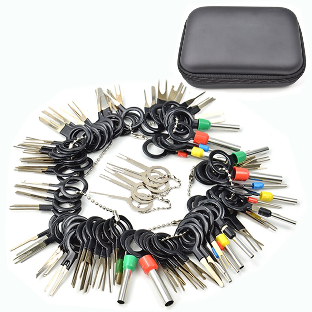 29pcs/59pcs/76pcs/100pcs Car Terminal Ejector Kit Pullers Electrical Wires Crimp Connector Pin Extractor Automobile Stylus