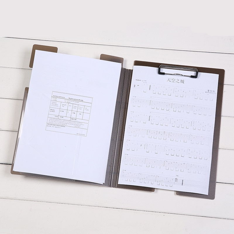 Coloffice A4 Transparante Map Eenvoudige Stijl Enkele Sterke Clip Menu Map Papier Opslag Studenten Briefpapier Kantoorbenodigdheden