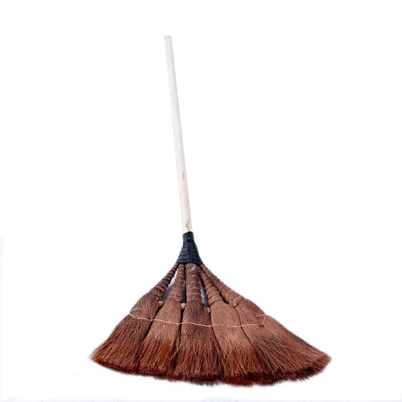 Factory Direct Pure Brown Handmade Brown Hair Broom Broom Sweeping Floor Broom Thick Brown Sweep