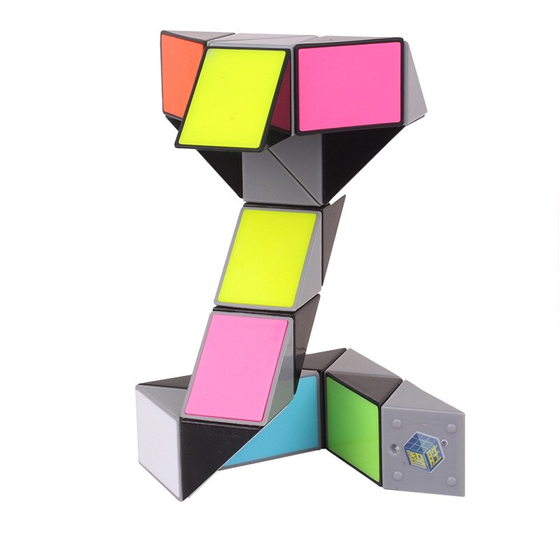 ZHISHENG 3D Colorful Magic Ruler 24/36/48/72 Segments Snake Twist Cube Speed Puzzle Educational Toys for Boys Children: 24 Segments