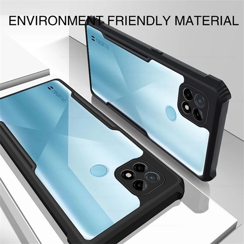Realmi C 21 Case Transparant Acryl Tpu Bumper Armor Shockproof Beschermen Coque Voor Realmy Relme Realme C21 C 21 RealmeC21 fundas