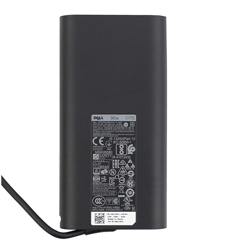 90W AC Laptop Charger For Dell Latitude (E5470, E7270, E7470) & More – With Power Cord