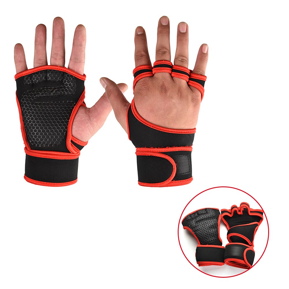 Gants d'entrainement d'haltérophilie pour femmes et hommes, 1 paire, pour le Fitness, la musculation, la gymnastique, les poignées, la protection de la paume des mains,: Color 4 / M