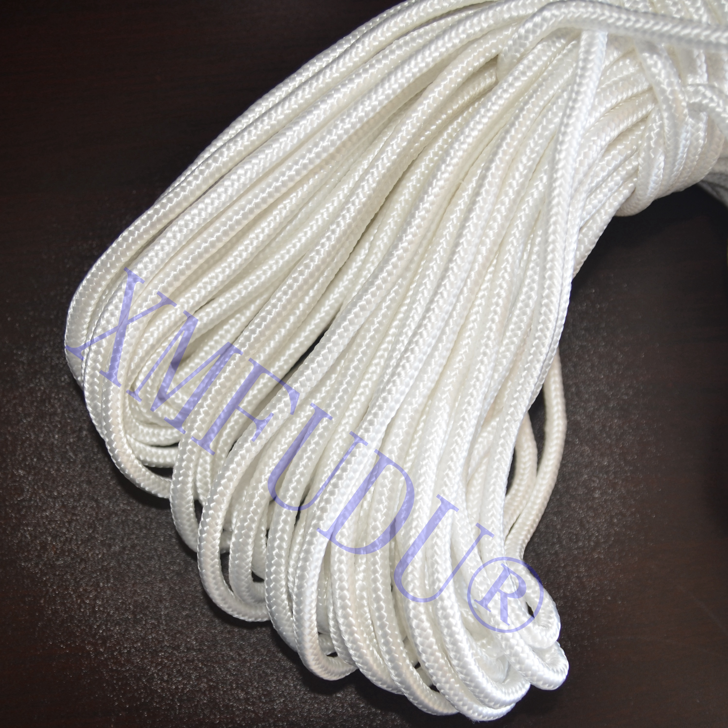 50m High Strength White Dia 6mm,8mm Braided Nylon Anchor Rope/ Outdoor Rock Climbing Rope line for kayak/canoes/boats