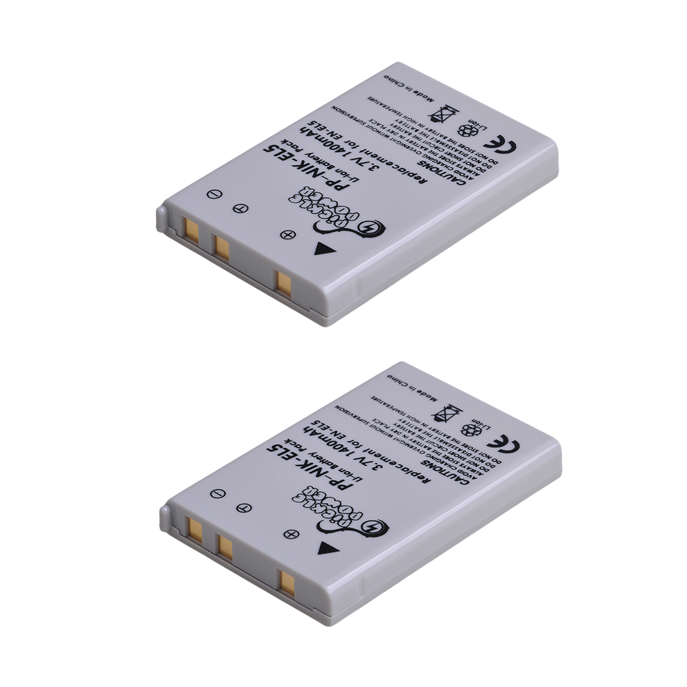 3 Pcs EN-EL5 EN EL5 ENEL5 Battery and Wall Charger for Nikon Camera Coolpix P80 P90 P100 P500 P510 P520 camera accessories: 2 battery