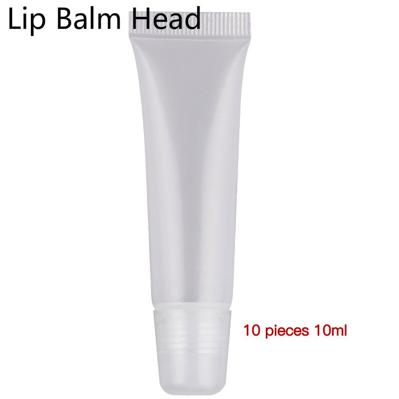 10PCS/SET Empty Lipstick Soft Tube Clear Translucent Squeeze Lip Gloss Container Pot Empty Refillable Bottle Cosmetic: 10ml