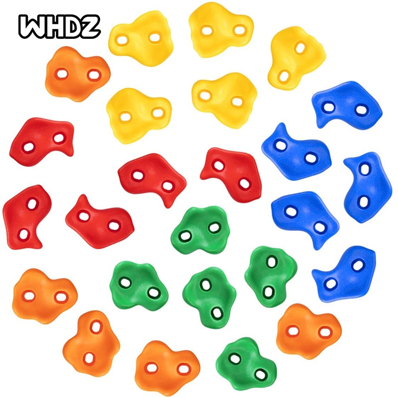 25 Rotsklimmen Houdt Voor Kids, Klimmen Rotsen Voor Indoor Outdoor Set, rock Muur Grips Kit En 2Inch Montage Hardware