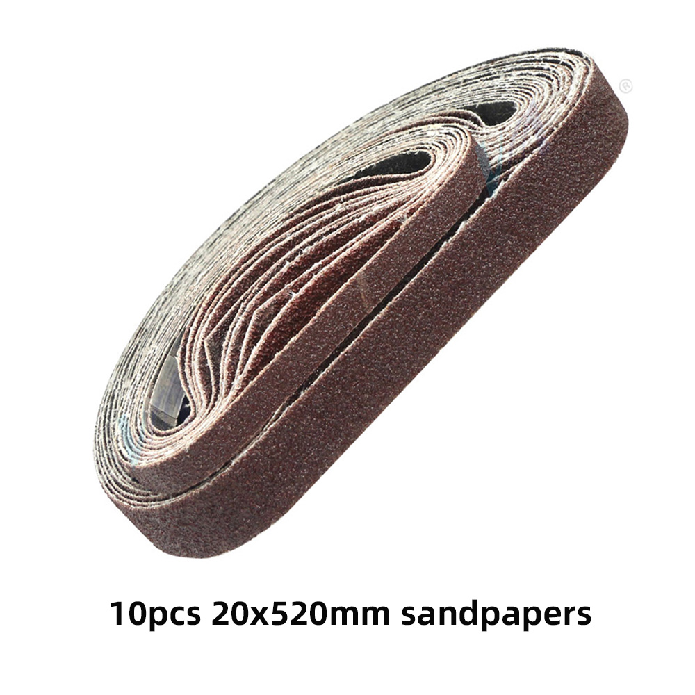 10pcs/lot HIFESON 10mm 20mm Sanding Belts Sandpapers 60 80 120 240 400 600 Grits Polishing Abrasive Bands For Belt Sander: Gold / 60