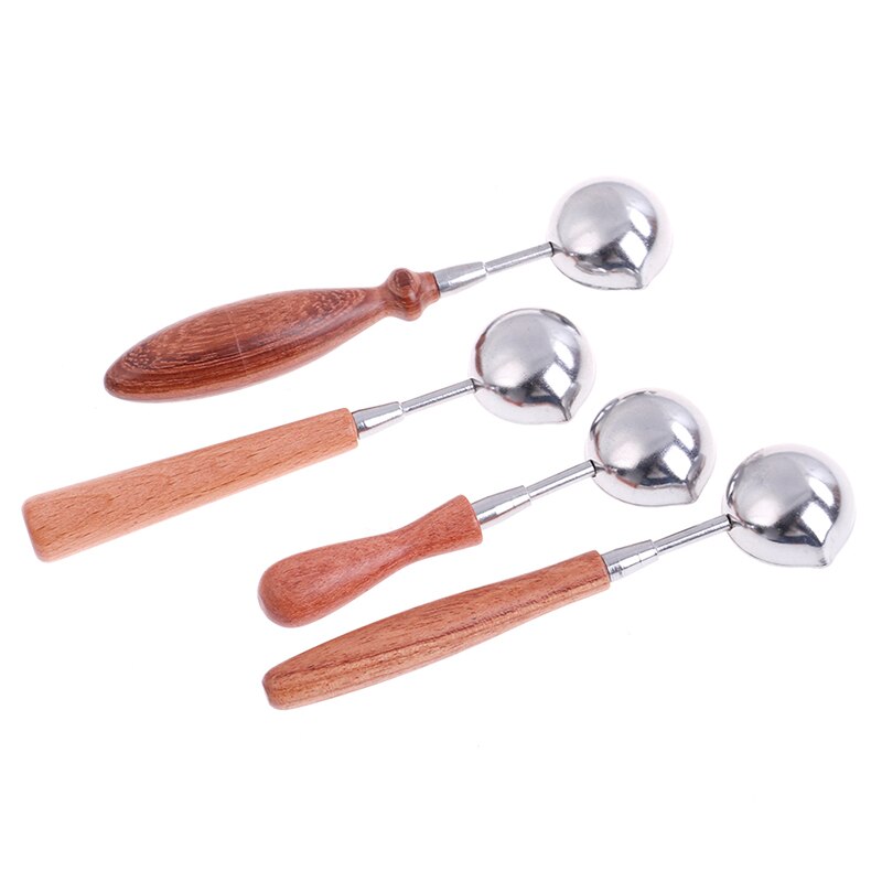 1PCS Wooden Handle Spoon Special Wax Sealing Melting Spoon For Scrapbooking Wax Spoon Retro Wax Seal Stamp Accessories