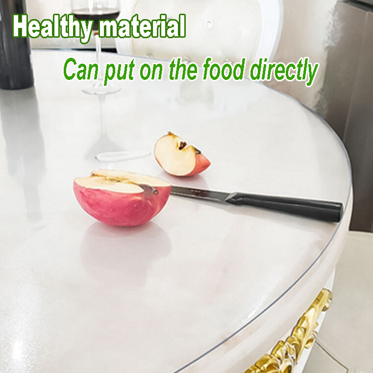 Nappe de protection de Table ronde en PVC, imperméable, transparente, verre souple, résistant à la chaleur, en plastique, 1mm d'épaisseur