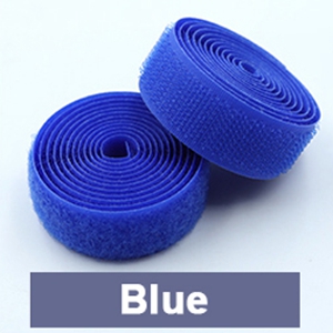 Haisen,Solid Color Soft Nylon Hook and Loop Adhesive Fastener Tape,Magic Tape, Sewing Accessories For Clothe/ Bag/ Shoe/AB Stick: Blue - J