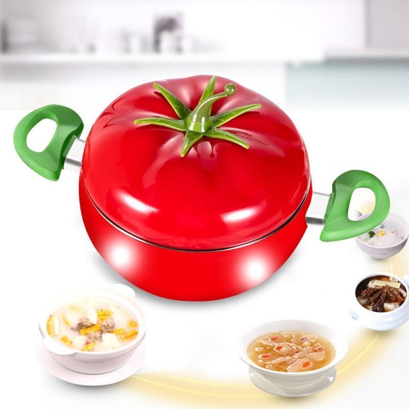 Tomato Shape Soup Pot Aluminum Non-stick Stockpot Kitchen Tool Cookware