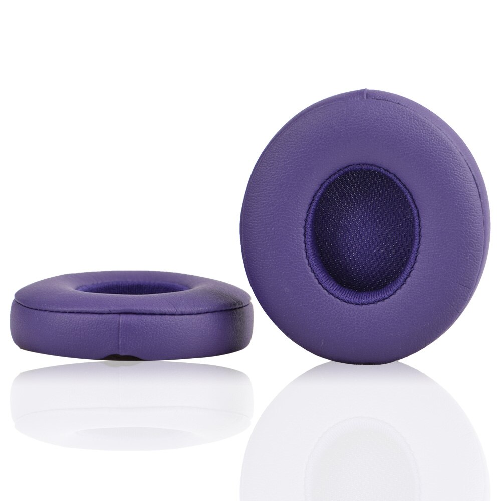 Replacement Ear pads Cushion For Solo 2 Wireless Earpads Earbuds For Beats Solo 3 Wireless Headset case ultra-soft protein skin: Violet