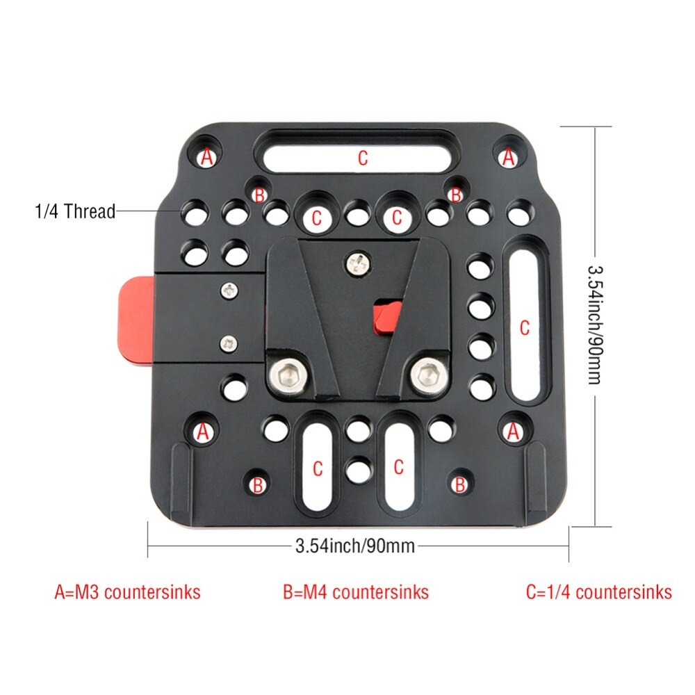 NICEYRIG Batterij Kaas Plaat V-Lock Montage Kit Quick Release Plaat Set Batterij Base Standaard V-Lock Camera rig Accessoires