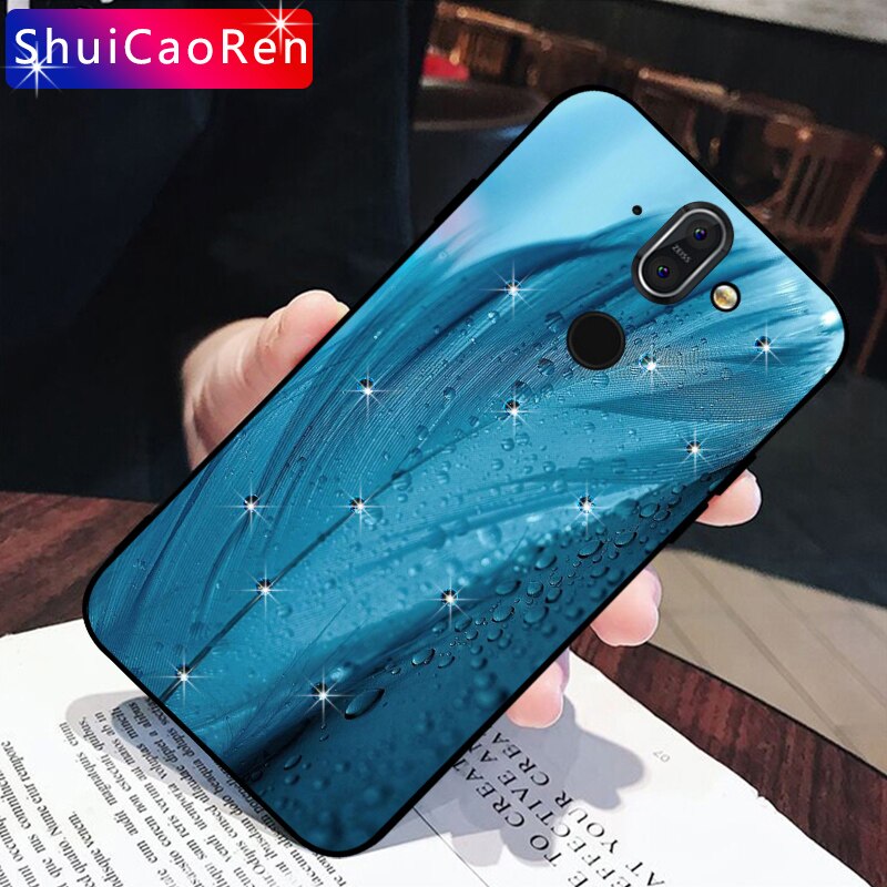Bling Kristall Strass Fall Für Nokia 9 PureView 7 Plus X71 Luxus Capa Diamant Abdeckung Für NOKIA 8 Sirocco