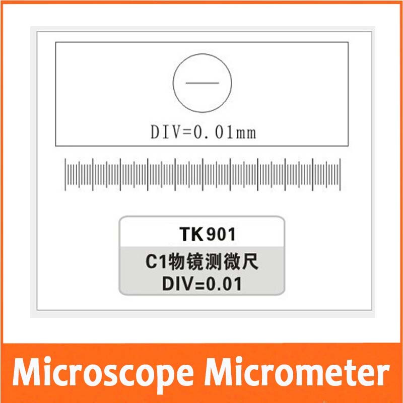 0.01mm Microscoop Objectmicrometer Glas slide Richtkruis Meten Microscoop Micrometer Kalibratie