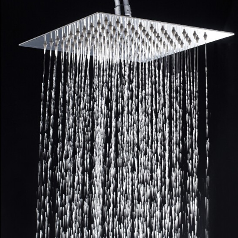Ronde vierkante roestvrijstalen douchekop regendouchekop regendouche chroom hoge druk chuveiro badkraan ducha