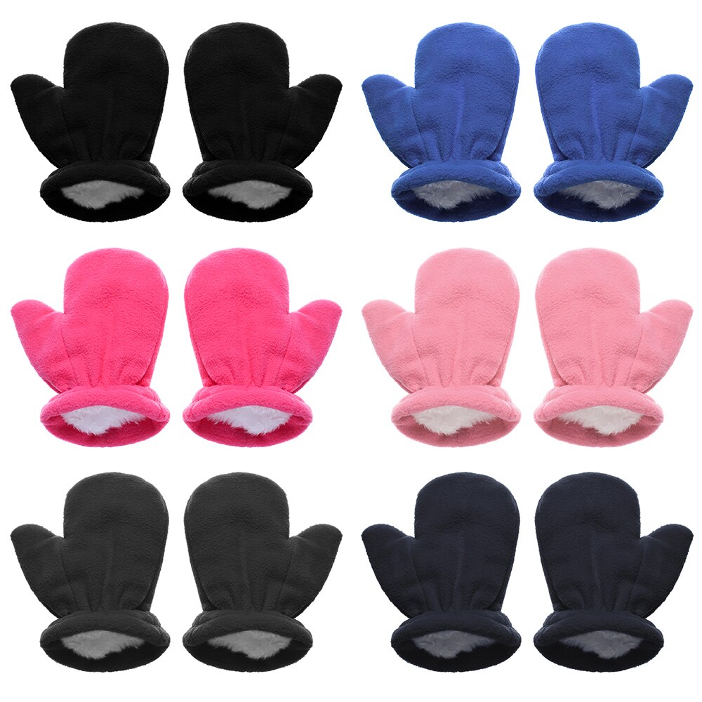 Vuosi 1 pari vauva talvi paksut hanskat polar fleece paksuus lämpimät lasten lapaset pitää sormen lämpimänä hanskat 1-3 vuotta lapsille