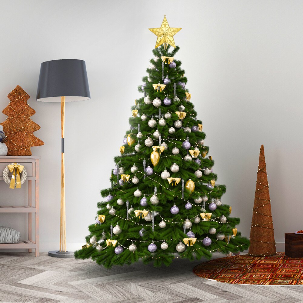 STOBOK 20cm Star Tree Topper Golden Star Christmas Tree Topper 5 Point Star Festival Treetop Decor for Home Part