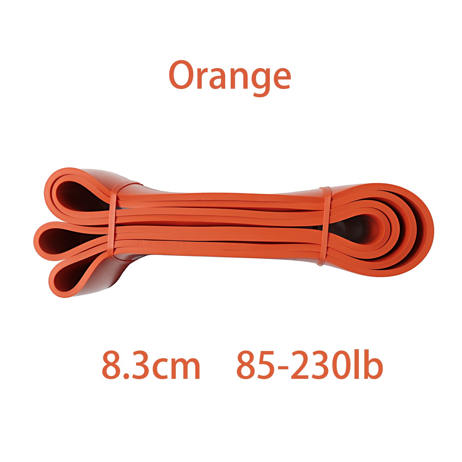 Bandas de asistencia para tirar hacia arriba, banda de resistencia al estiramiento, banda de movilidad, Powerlifting, entrenamiento duradero, expansor de bucle de tirar hacia arriba para ejercicio de 208cm: Naranja
