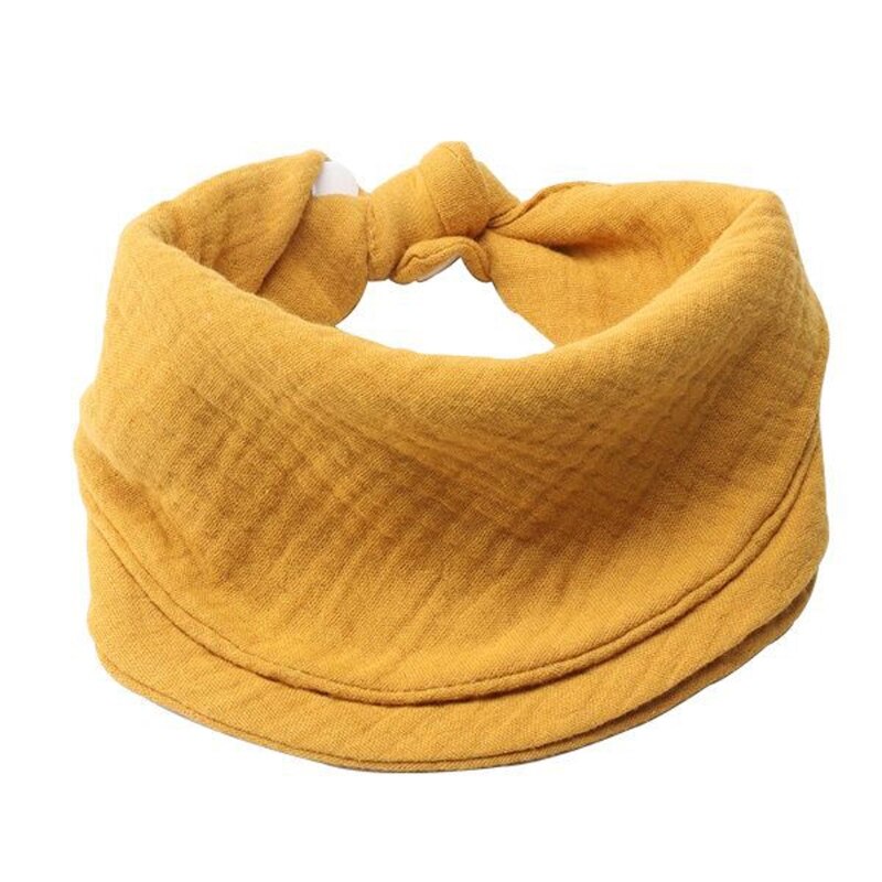 Gaas Slabbers Pasgeboren Burp Doek Bandana Peuter Sjaal Baby Speeksel Handdoek: YELLOW