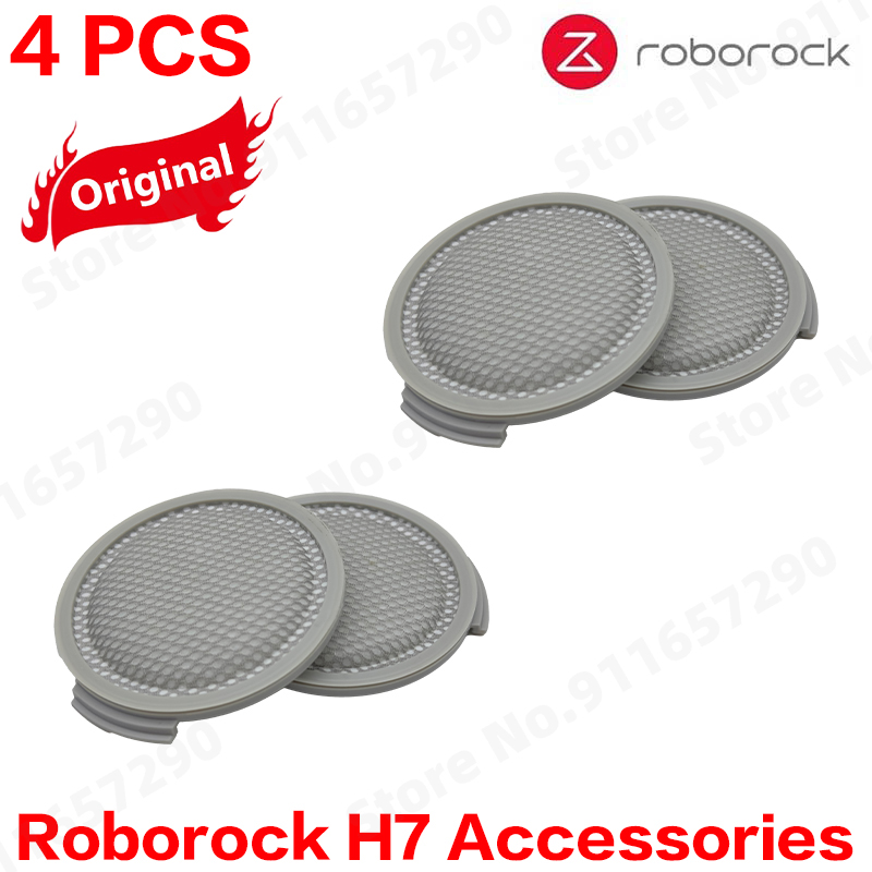 Original Roborock H7 Dust Box HEPA Filter Spare Parts Mace Plus Dustbin Cyclone Assembly Module Red Accessories: Clear