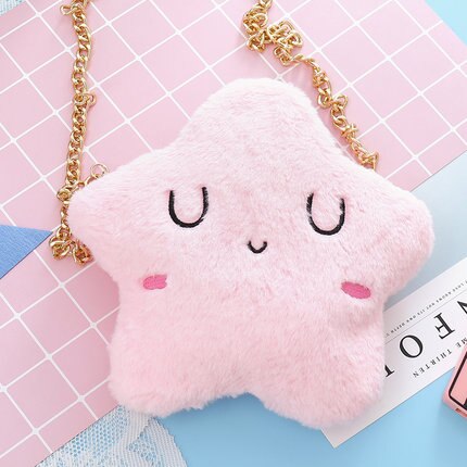 Super Cute Furry Single Shoulder Bags Mini Phone Wallet Bag Purse Cartoon Lolita Chain Sweet Girl Kawaii 11 types: 11