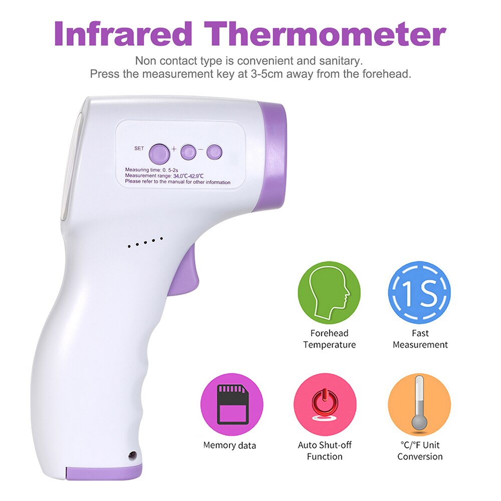 Professionele Digitale Non-Contact Infrarood Thermometer Temperatuur Meter Instrument Non-contact Ir Thermometer Termometro Digitale