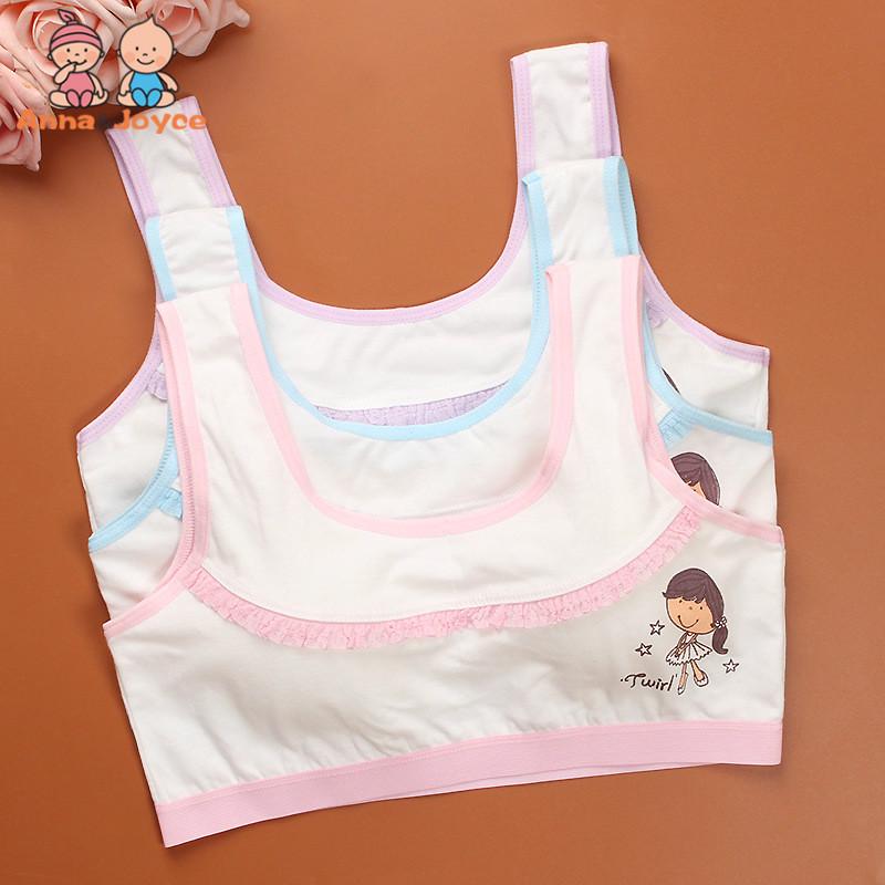 5Pc Delle Ragazze Dei Capretti Dei Bambini Pubertà Piccolo Reggiseno per Adolescenti Bambini Bra E Pellicole Per Cofano Adolescente Biancheria Intima Del Reggiseno di Formazione 8-14 Y