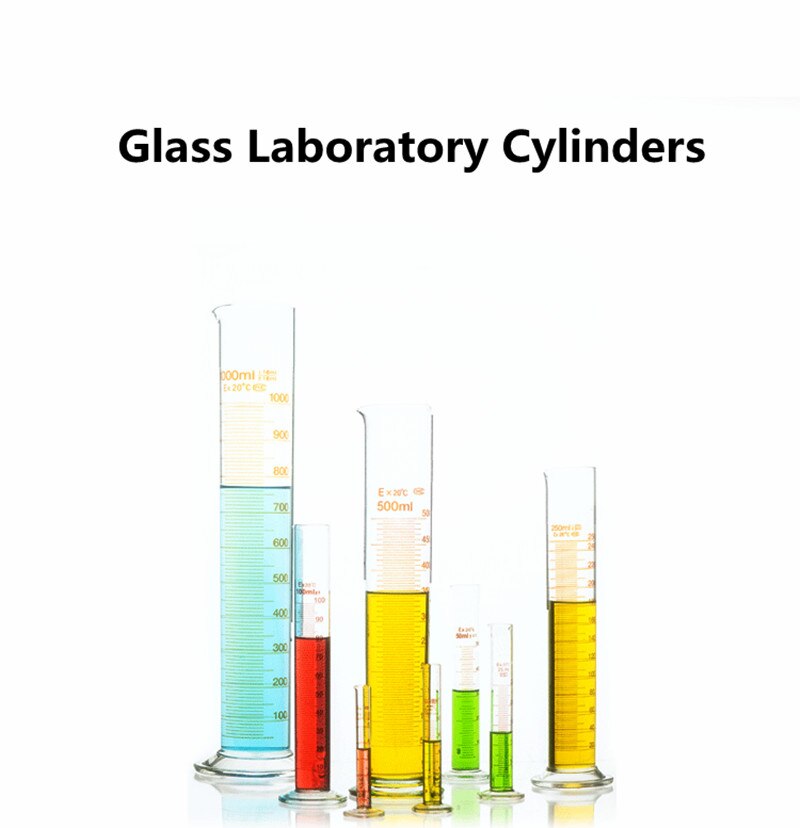 Glas afgestudeerd cilinder met schaal Pyrex lab meten cilinders met mark voor chemische experiment Borosilicate 250ml 1 stk/pak