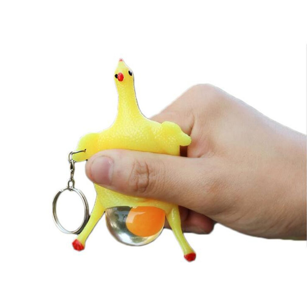 Toys Funny Venting Chicken Keychain Smashing Chicken Spoofing Laying Hens Decompression