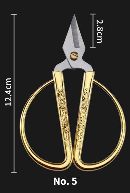 Household Festival Ribbon Cutting Alloy Stainless Steel Scissors Sewing Scissors Embroidery Scissors Sewing Supplies: J5
