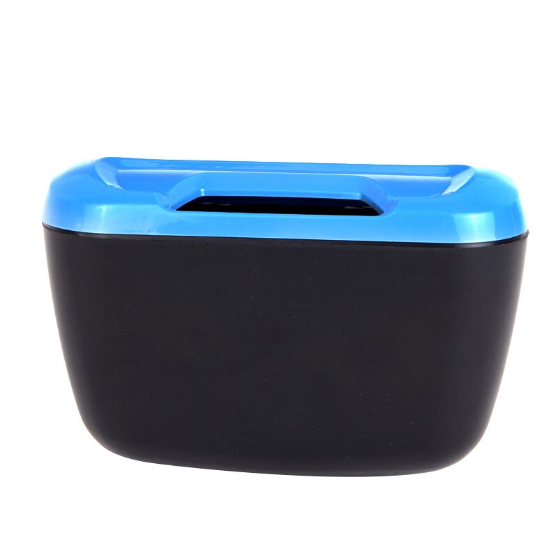 Mini Car Auto Rubbish Dustbin Trash Can Garbage Dust Case Box Car Storage Case Car Trash Bin Car Accessories: Blue