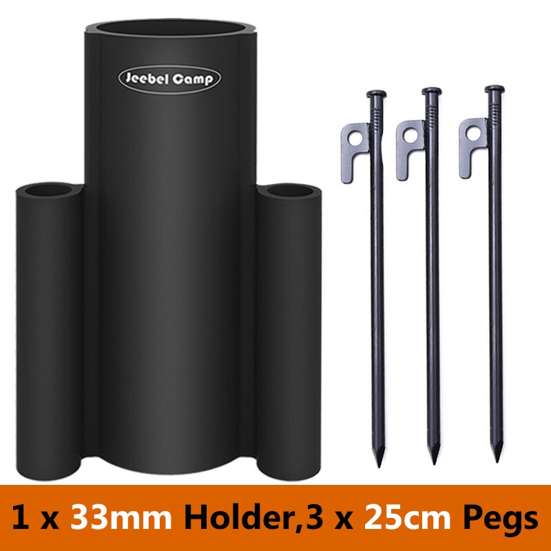 Outdoor Camping Luifel Staaf Houder Winddicht Wandelen Luifel Tent Beugel Vaste Buis Nail Haringen Tent Pole Accessoires: 33mm Holder Bundle 1